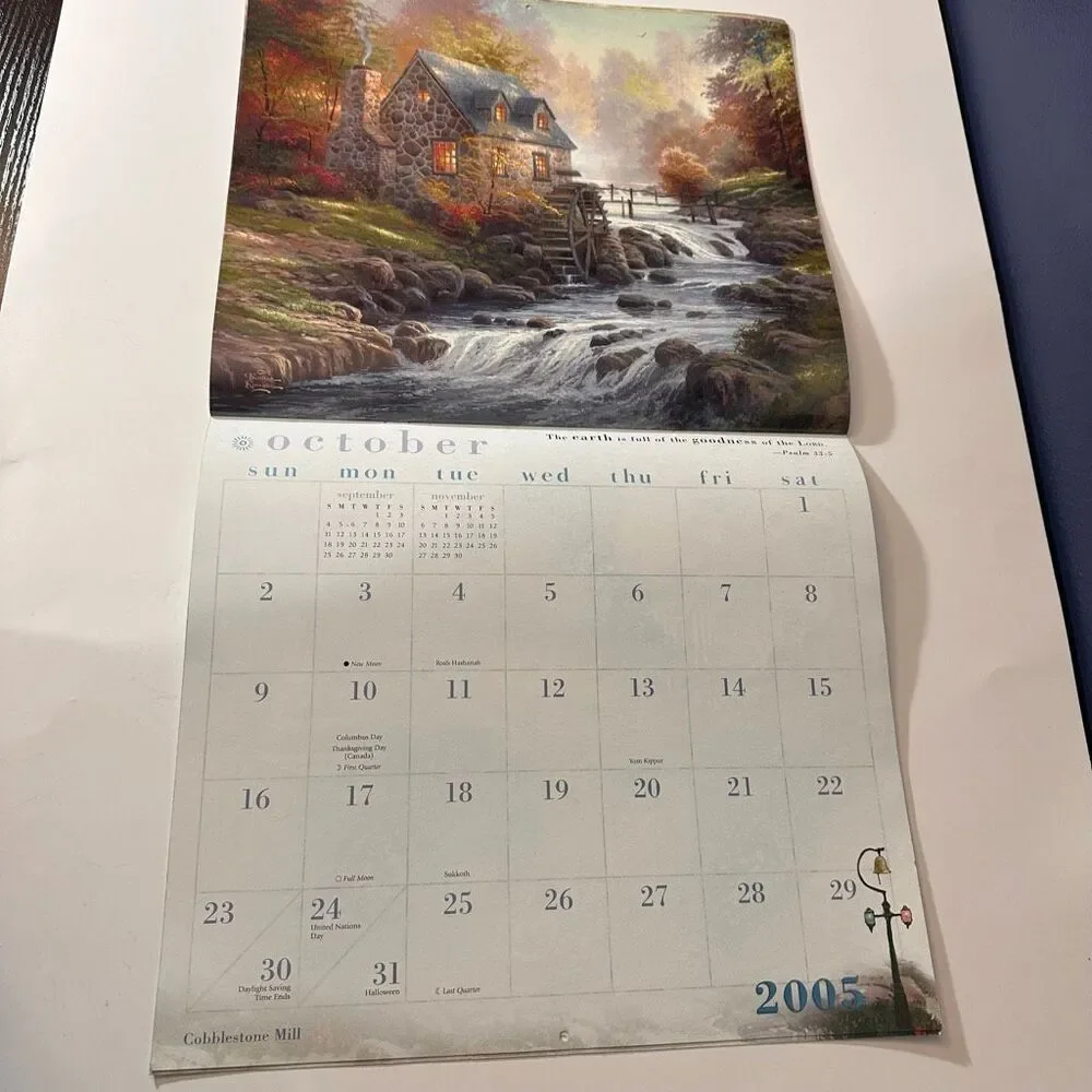 Thomas Kinkade Painter of Light Calendar with Scripture 2005 Wall Calendar